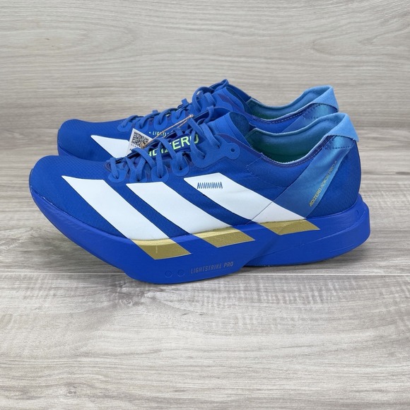 **Adidas ADIZERO ADIOS PRO 4 Blue White Lime Burst (JP6622) Authentic Men\'s 10 main image 8